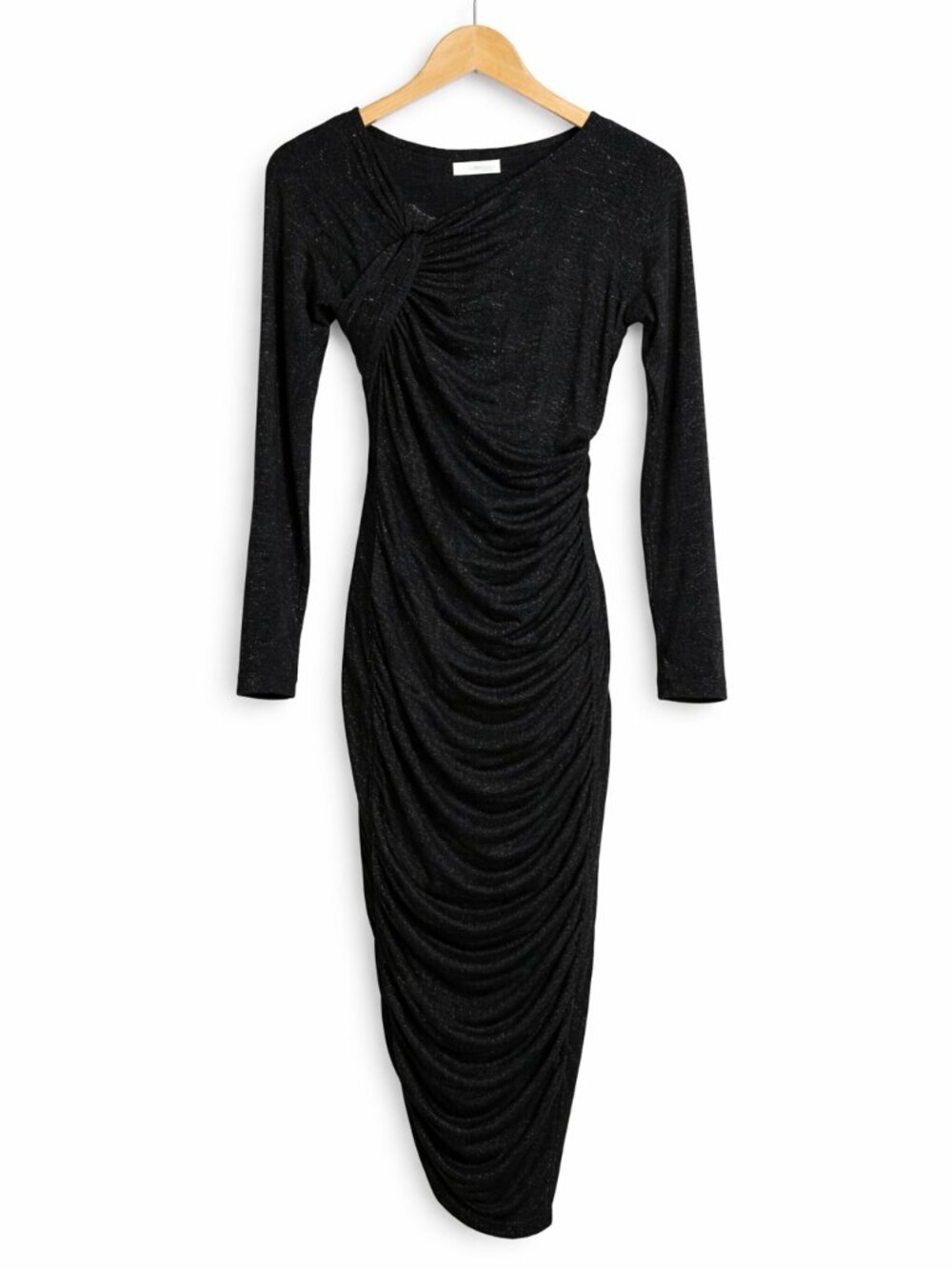 BAILEY 44 | Black & Grey Heathered Bodycon Stretch Maxi Dress – Women’s Large